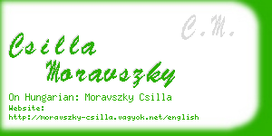 csilla moravszky business card